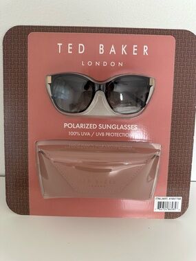 Ted Baker Black Sunglasses with Gold Accents